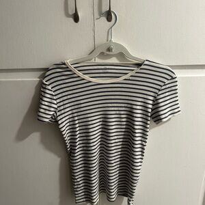 Striped Navy and White T-Shirt